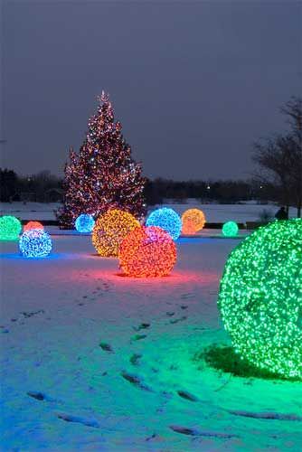 christmas ball lights outdoor photo - 3