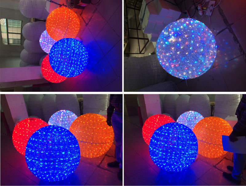 christmas light balls outdoors photo - 8