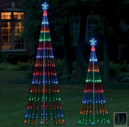 christmas lights outdoor trees photo - 7