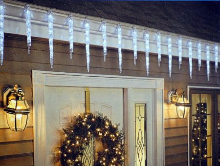 christmas outdoor icicle lights photo - 10