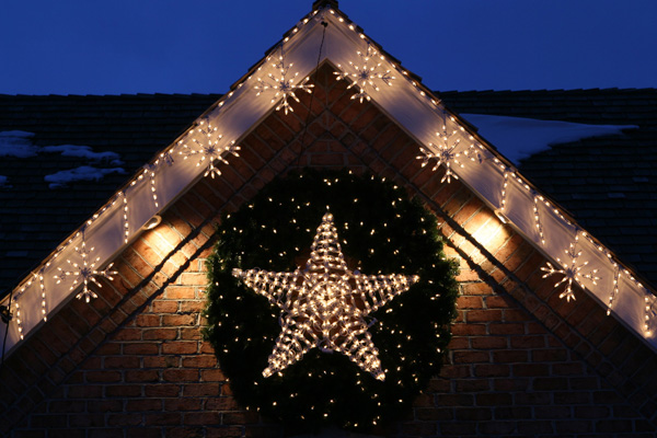 christmas outdoor star lights photo - 5