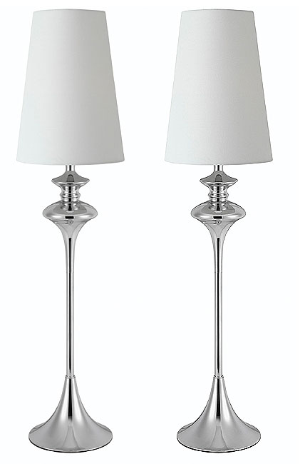 chrome table lamps photo - 2