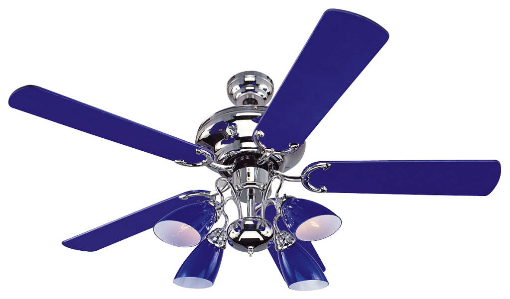 cobalt blue ceiling fan photo - 6