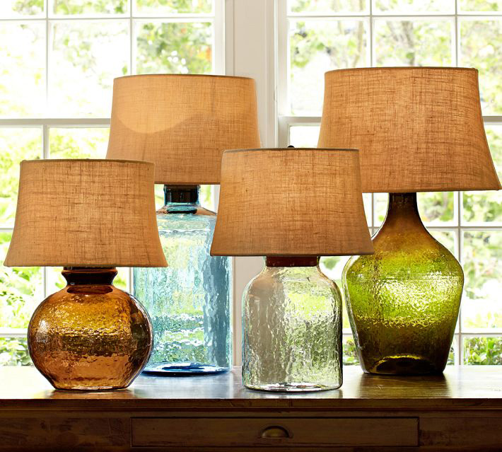 colored glass lamps photo - 6