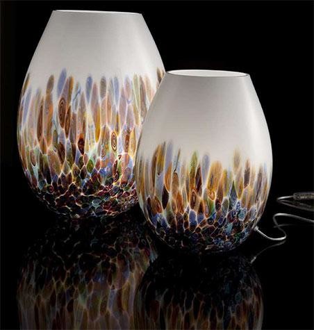 colored glass table lamps photo - 5