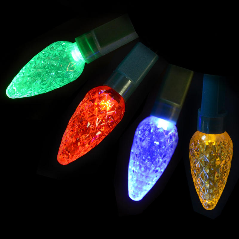 coloured outdoor lights photo - 2