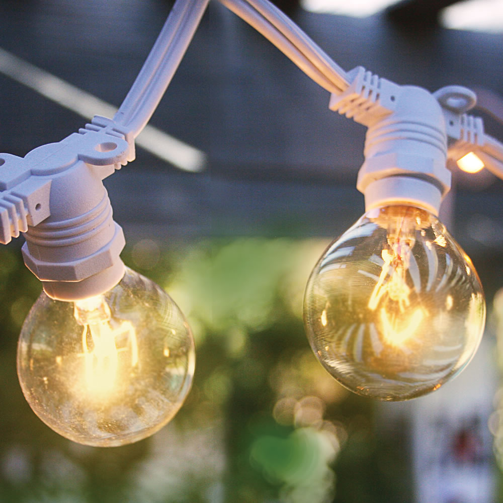 commercial outdoor globe string lights photo - 10