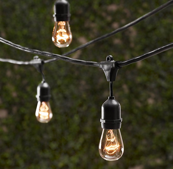 commercial outdoor globe string lights photo - 8