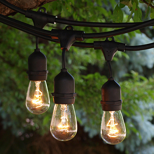 commercial outdoor patio string lights photo - 3