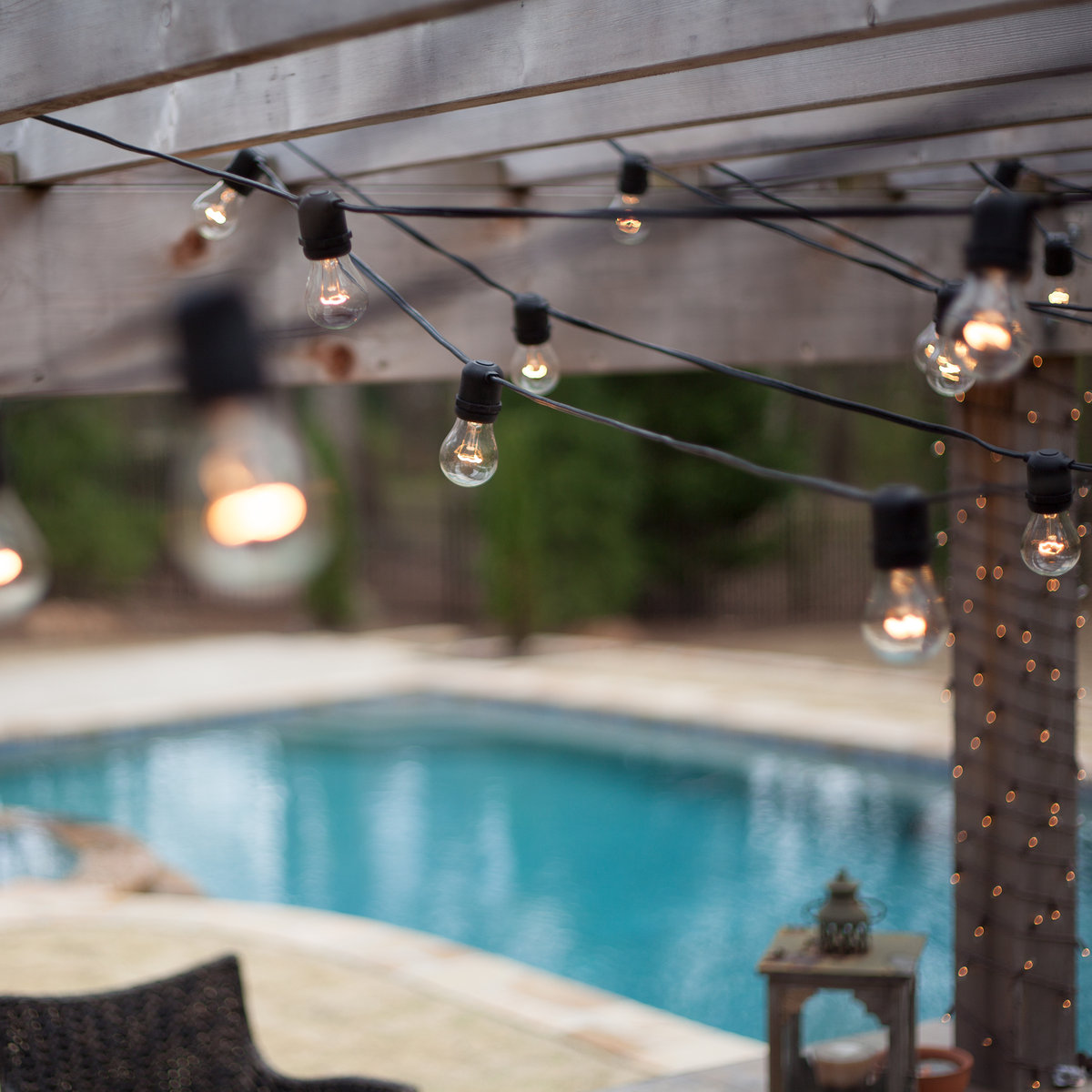 commercial outdoor patio string lights photo - 6