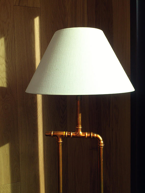 copper pipe lamp photo - 6