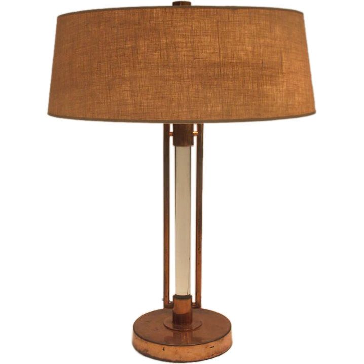 copper table lamp photo - 9