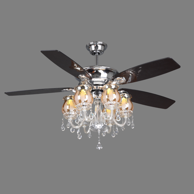 crystal ceiling fan light photo - 1