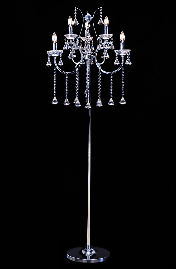 crystal chandelier floor lamp photo - 1