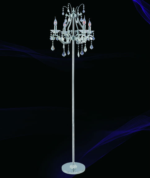 crystal chandelier floor lamp photo - 7