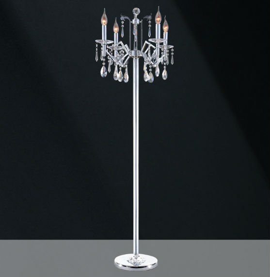 crystal chandelier floor lamp photo - 8