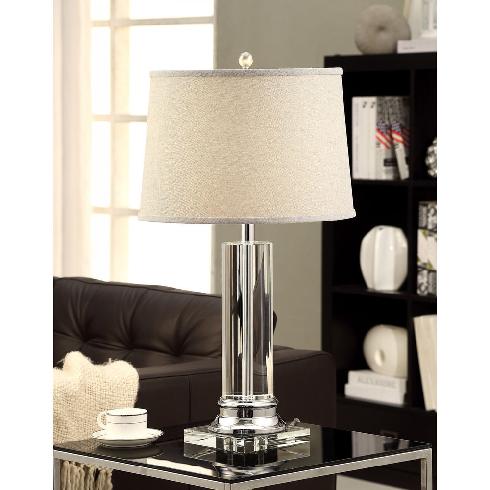 crystal column table lamp photo - 10