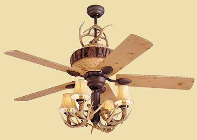 deer horn ceiling fans photo - 4