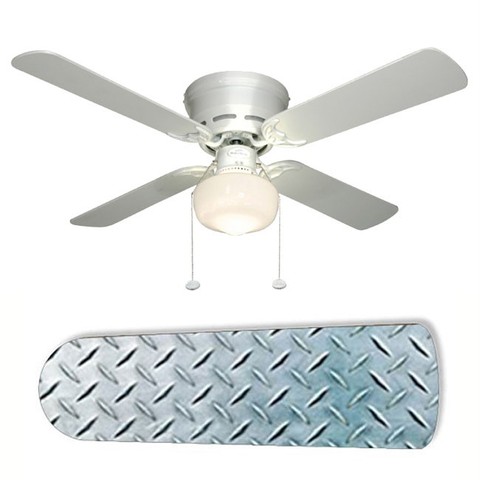 diamond plate ceiling fan photo - 3