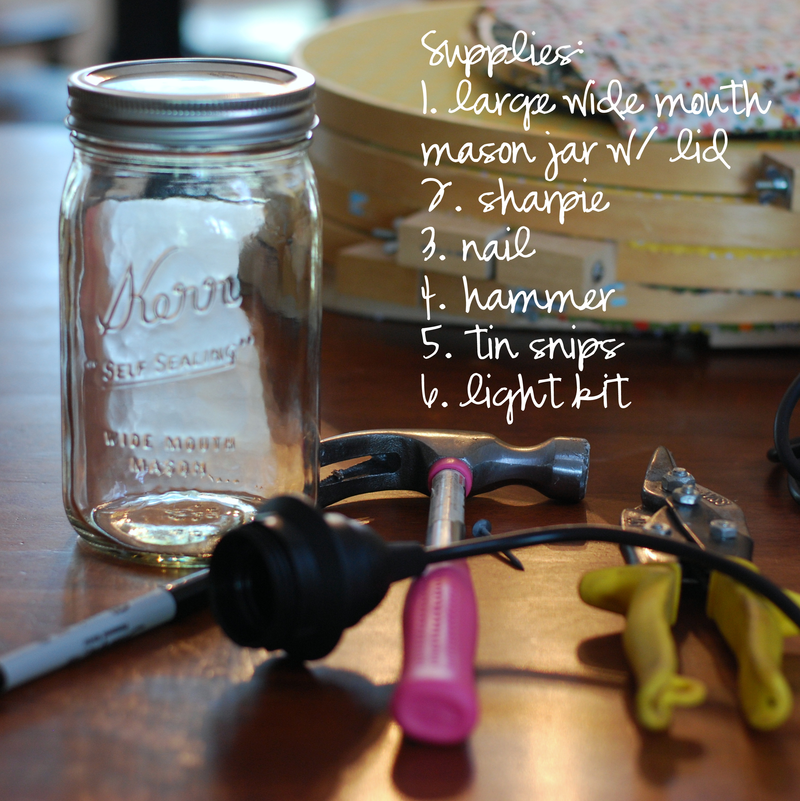 diy mason jar lamp photo - 2