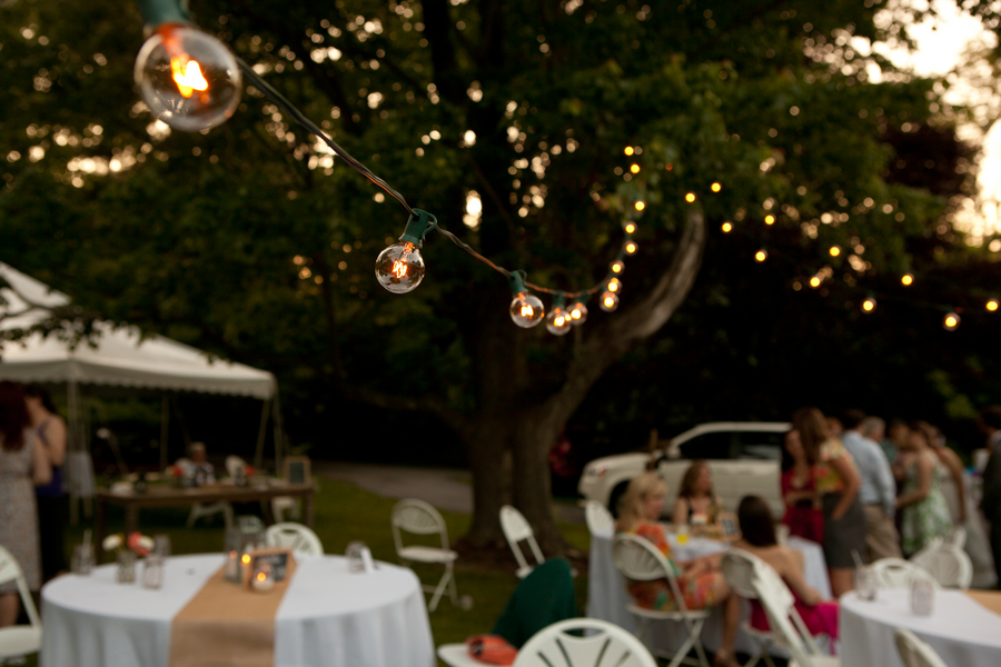 diy outdoor wedding lighting photo - 1