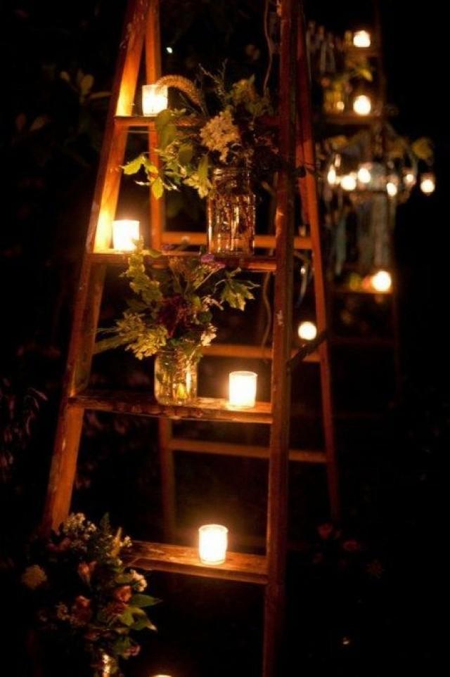 diy outdoor wedding lighting photo - 9