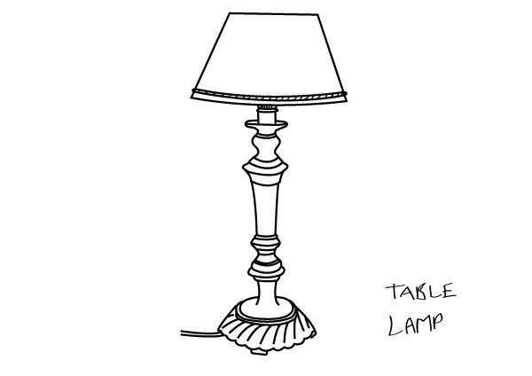 drawing of a lamp photo - 1