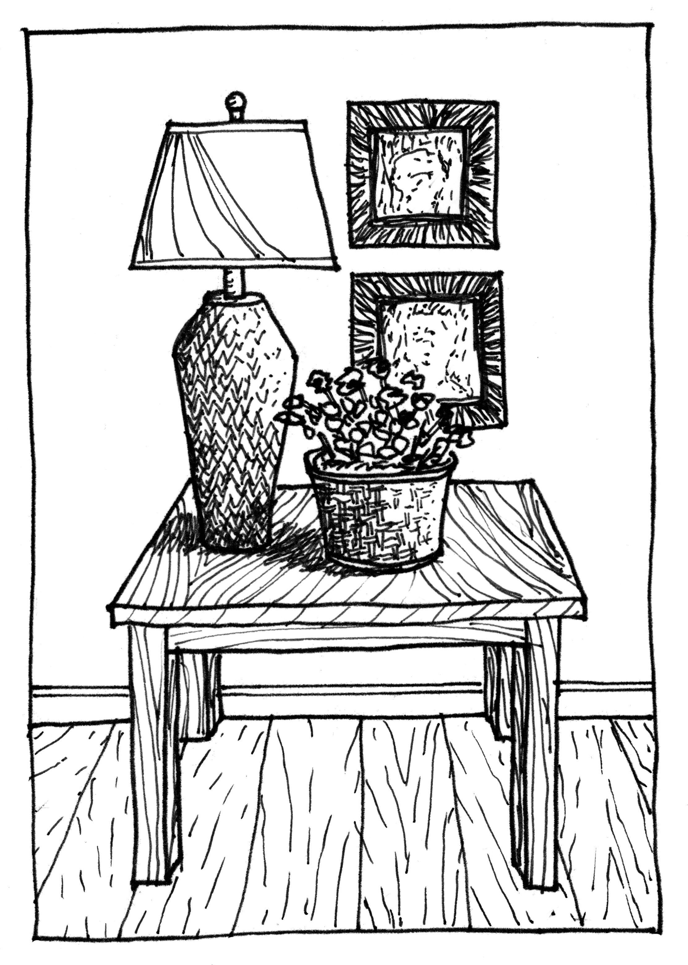drawing of a lamp photo - 3