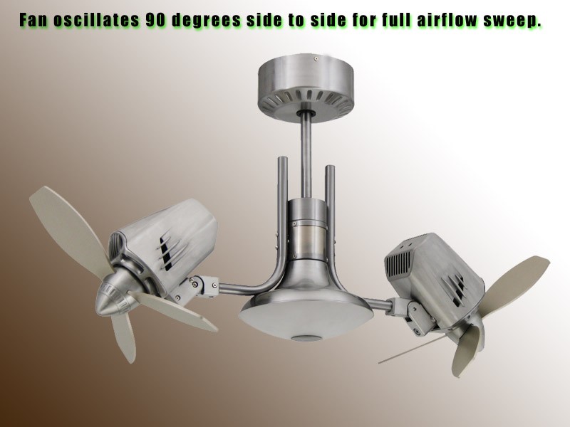 dual oscillating ceiling fan photo - 10