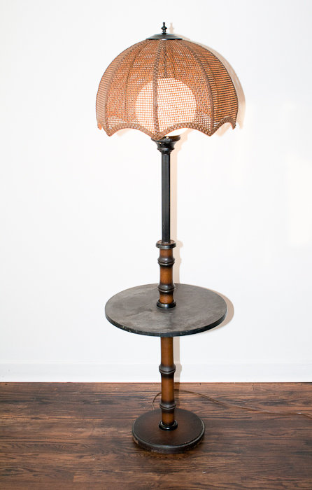 end table with attached lamp photo - 3