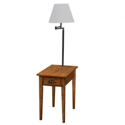 end table with attached lamp photo - 9