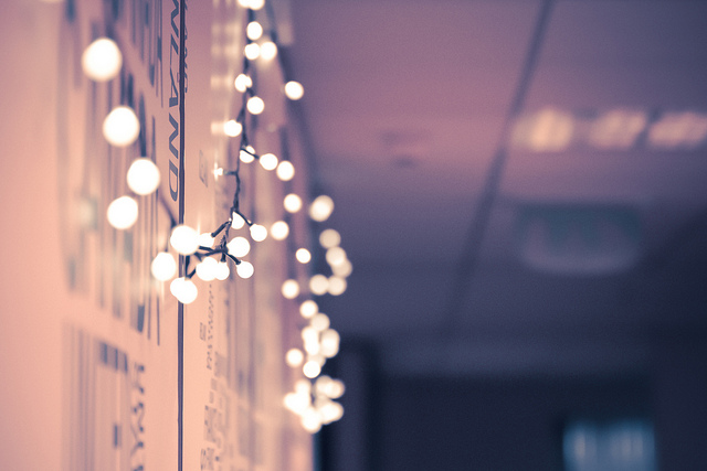 fairy lights on wall photo - 10