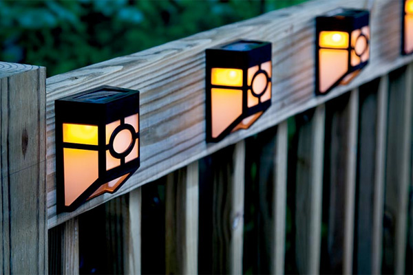 fence post lights outdoor photo - 3