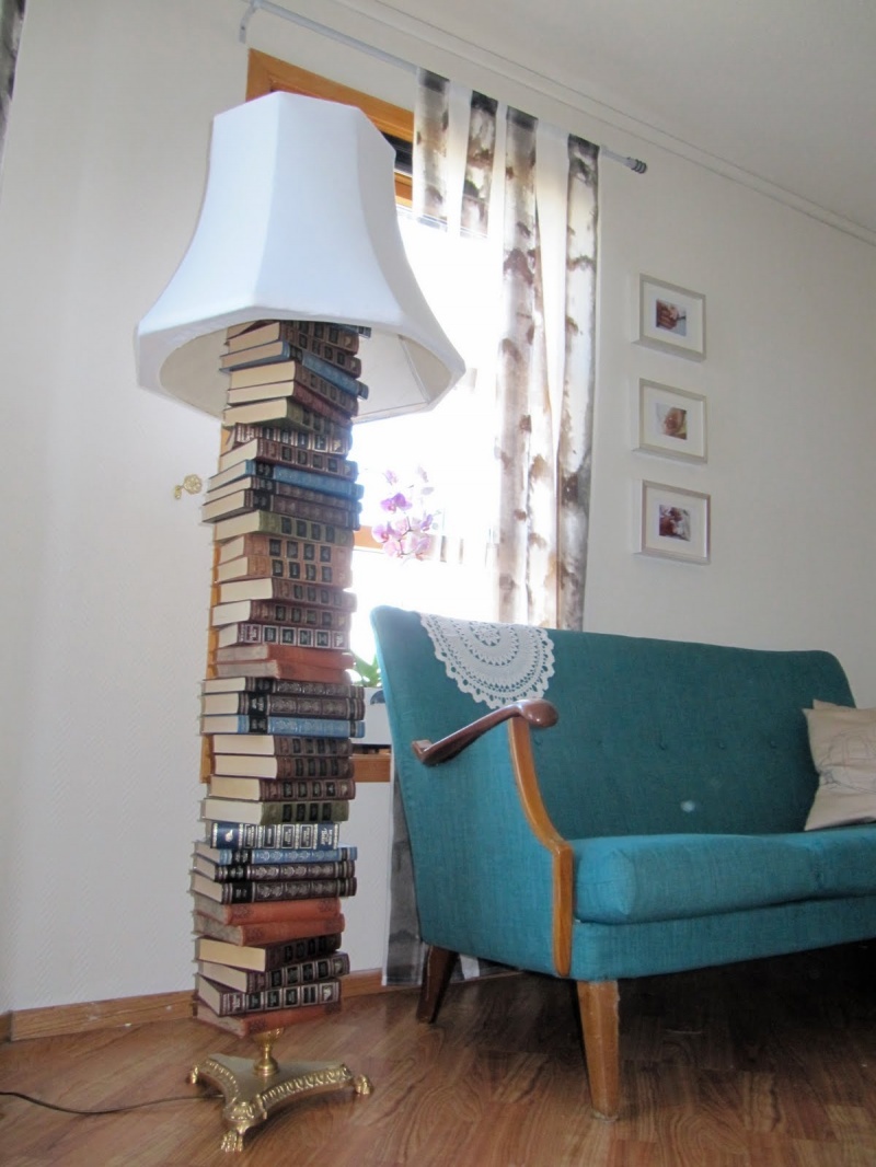 floor lamp with shelves photo - 6