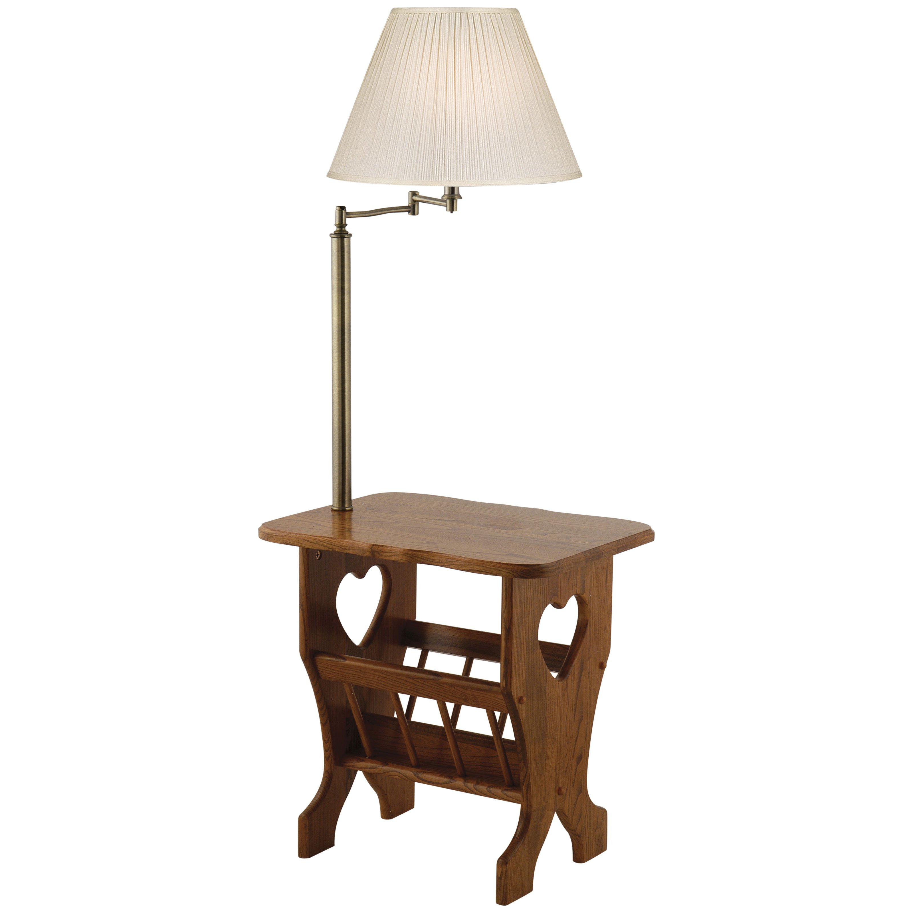 floor lamp with table attached photo - 5