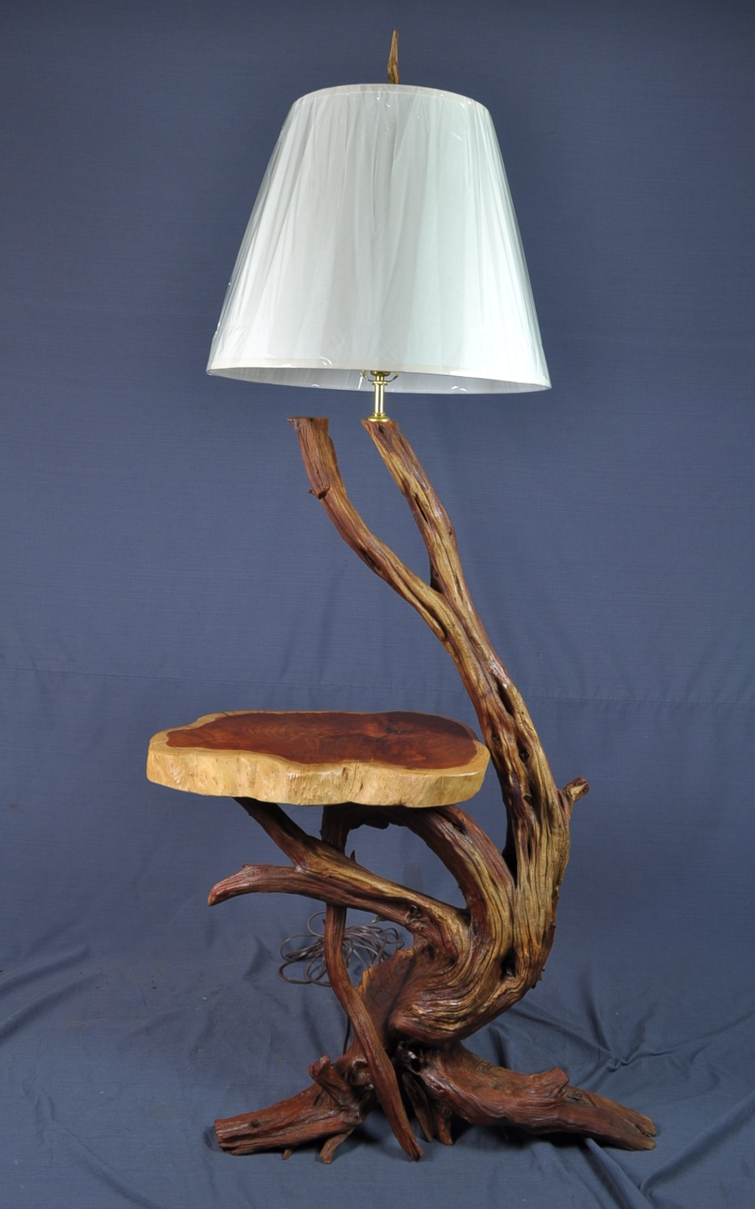 floor lamp with table attached photo - 8