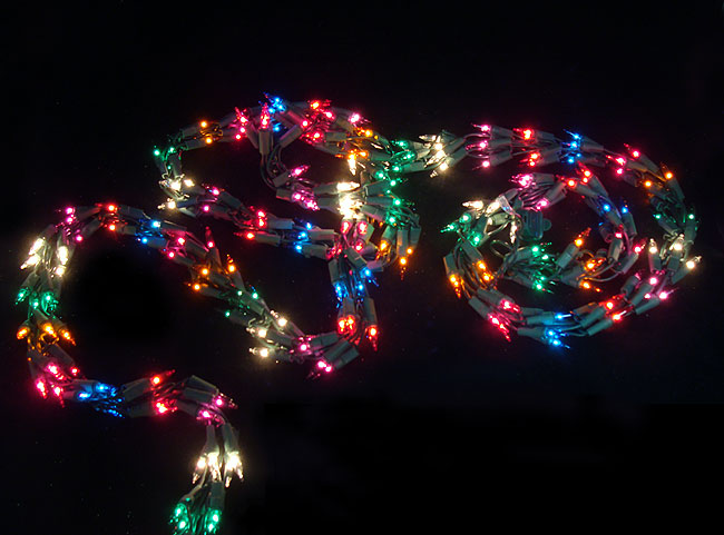 garland christmas lights outdoor photo - 8