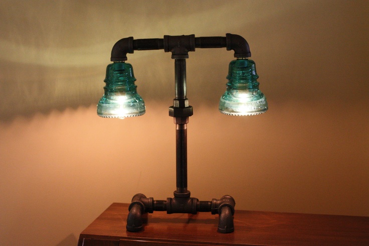 glass insulator lamp photo - 1