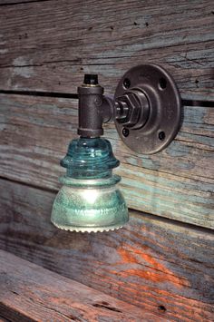 glass insulator lamp photo - 3