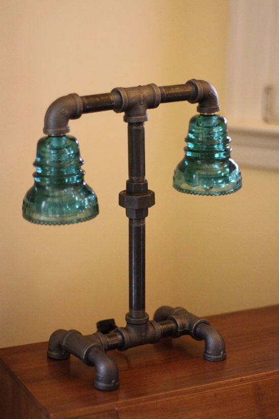 glass insulator lamp photo - 6