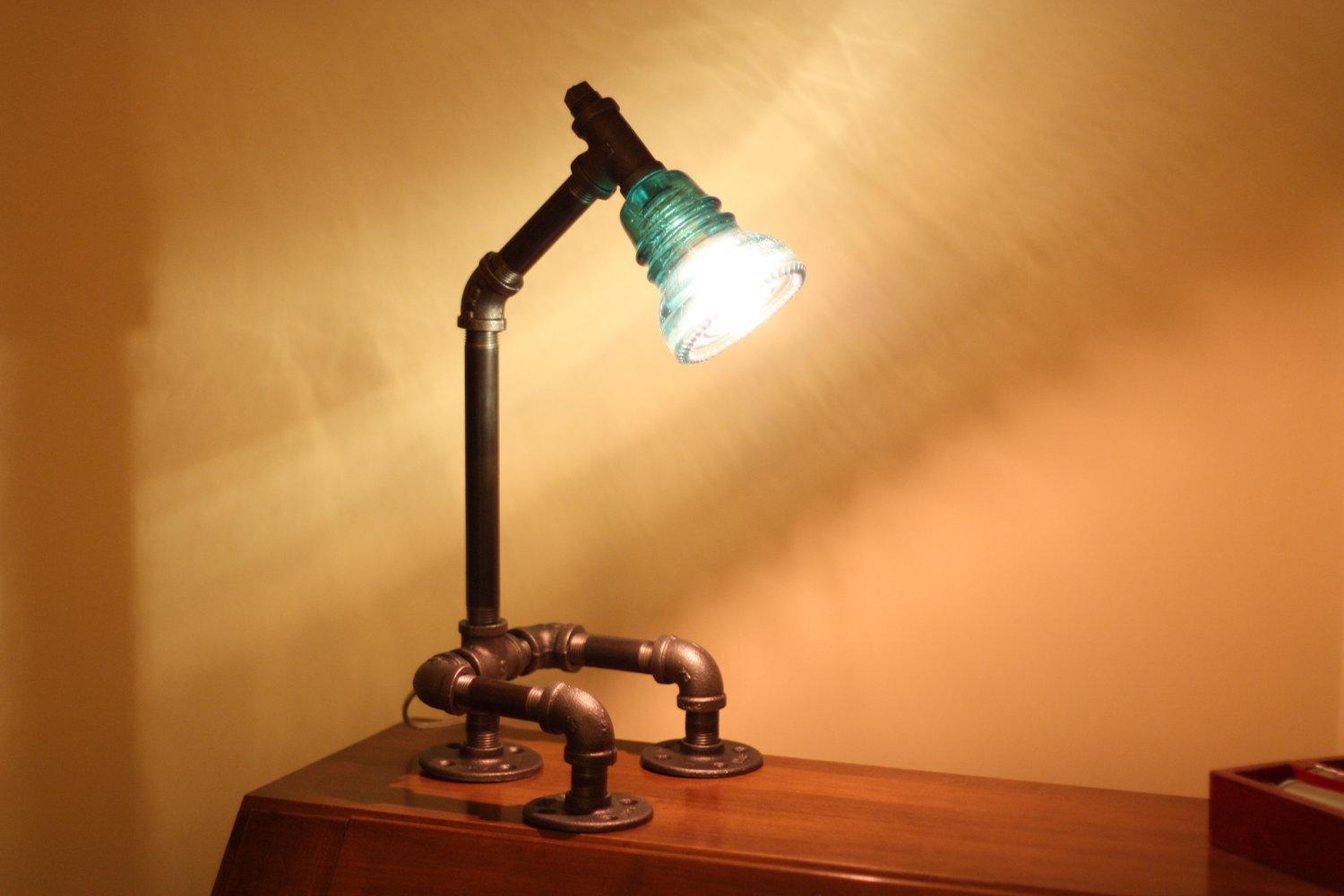 glass insulator lamp photo - 9