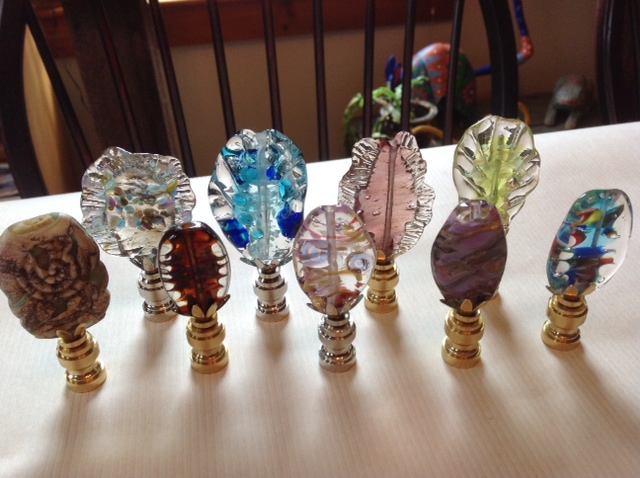 glass lamp finials photo - 4