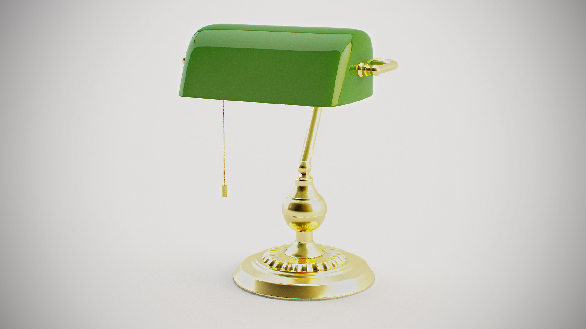 green bankers lamp photo - 2