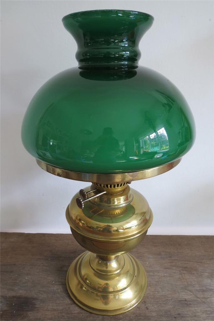 green glass desk lamp photo - 6