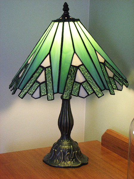 green glass table lamps photo - 5