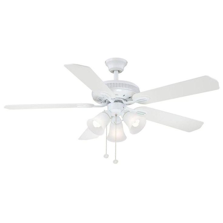 hampton bay white ceiling fan photo - 8