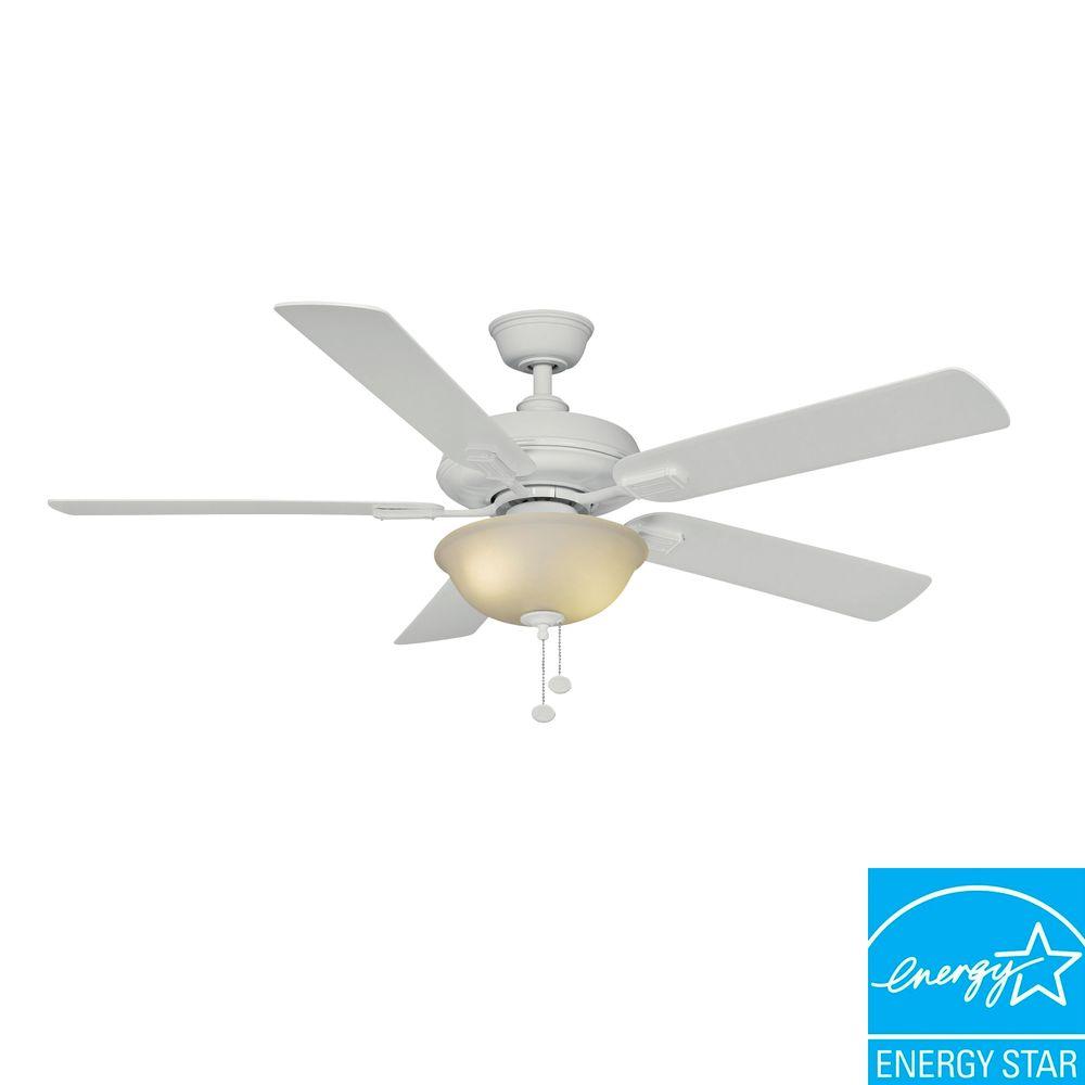 hampton bay white ceiling fan photo - 9