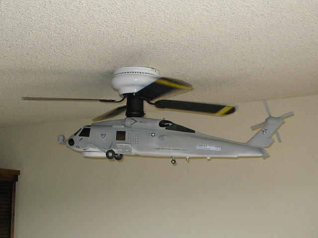 helicopter blade ceiling fan photo - 9