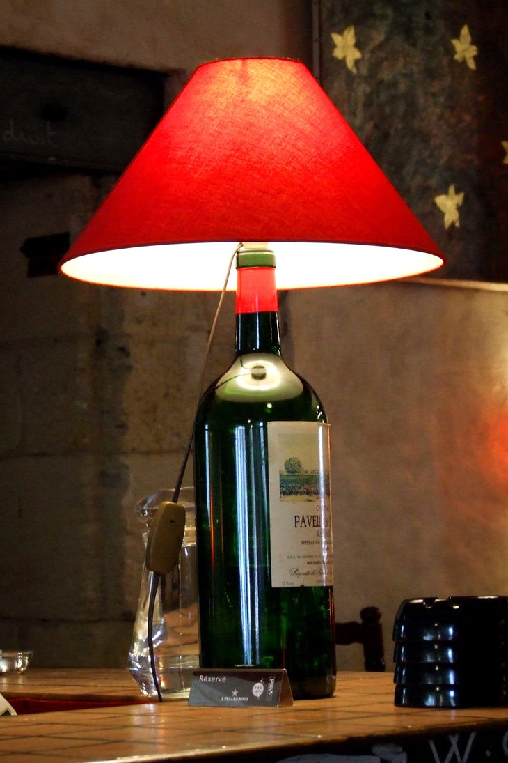 how to make a wine bottle lamp photo - 1