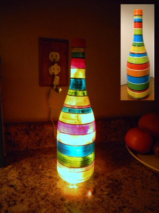 how to make a wine bottle lamp photo - 7